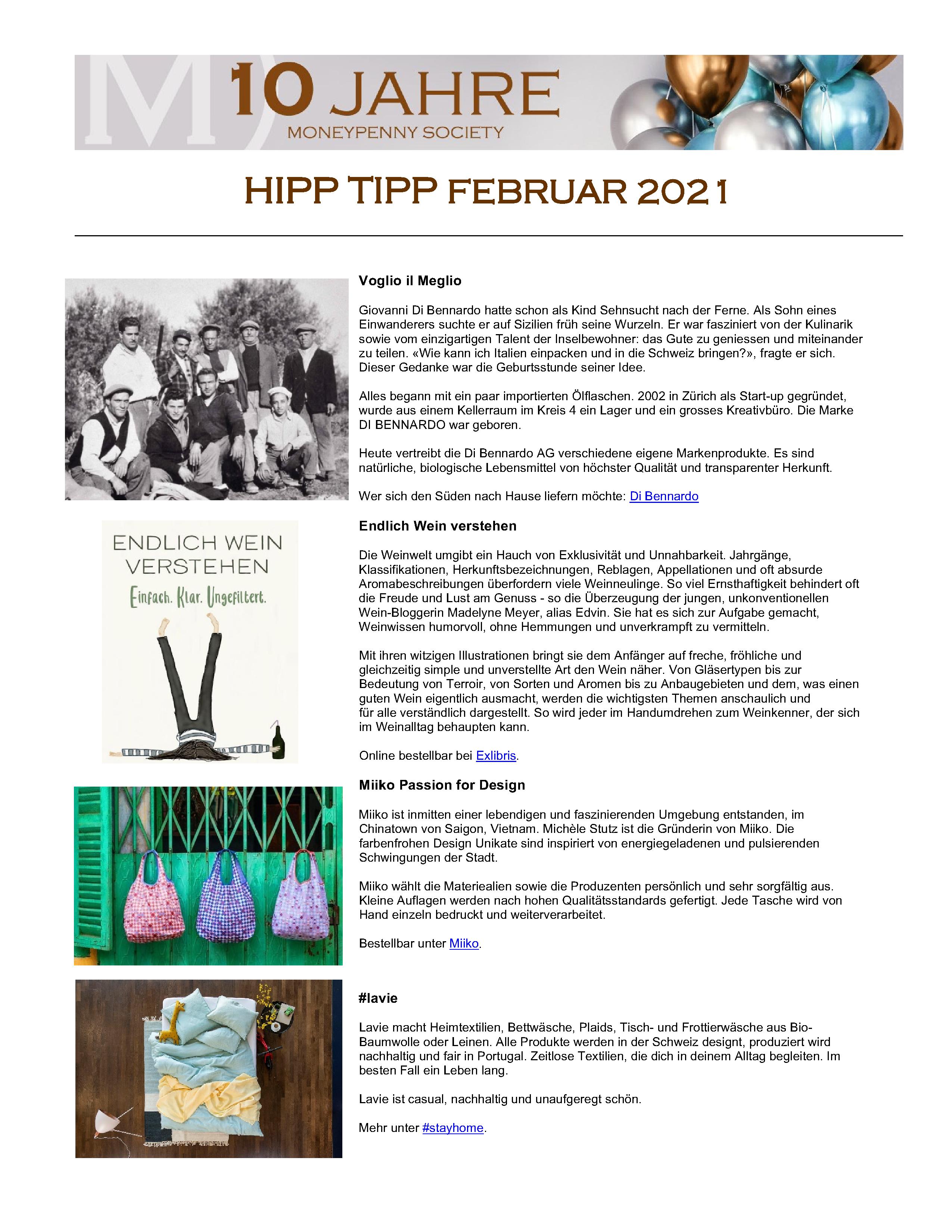 Hipp Tipp Februar 2021